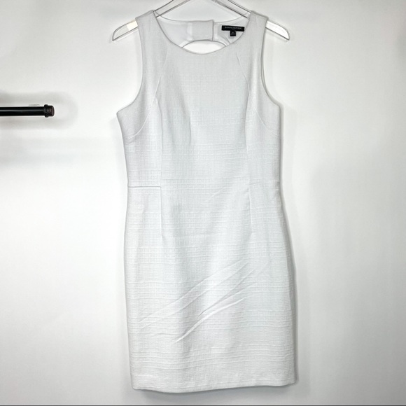 NEW Banana Republic White Textured Sheath Dress 10